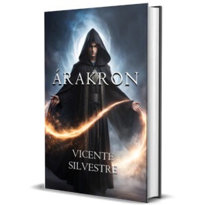 versión en Tapa dura de Árakron, novela de fantasía épica juvenil escrita por Vicente Silvestre, escritor español de fantasía, terror y ciencia ficción